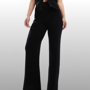 NWOT ASOS Design Black Knit Wide Leg Pants